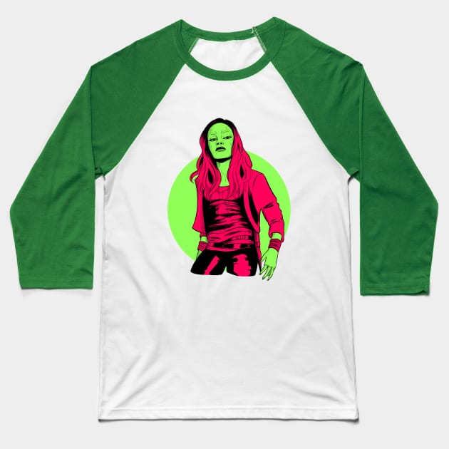 Badass Gamora Baseball T-Shirt by kuinif